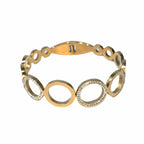 High-grade ring-shaped zircon titanium steel bracelet - DXbracelet