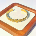 New Floral Cuff Bracelet - Titanium Steel Adjustable Bracelet - DXbracelet