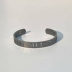 Distressed Vintage Openwork Lettering Titanium Steel Bracelet - DXbracelet
