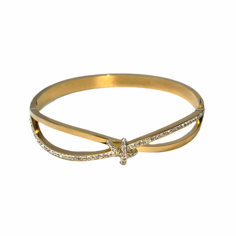 Grace Infinity Bangle with Zircon Accents - DXbracelet