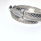 Hip-Hop "Blade of Justice" Cuban Bracelet - Full-Pave Cubic Zirconia on Copper | Versatile Unisex - DXbracelet