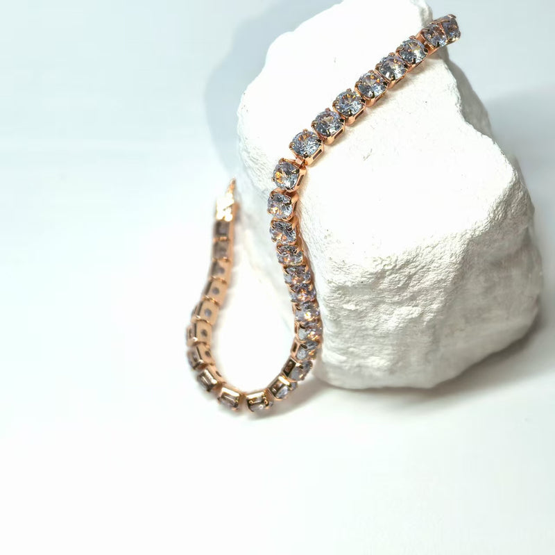 Round Zirconia Single Row Adjustable Full Diamond Bracelet - DXbracelet