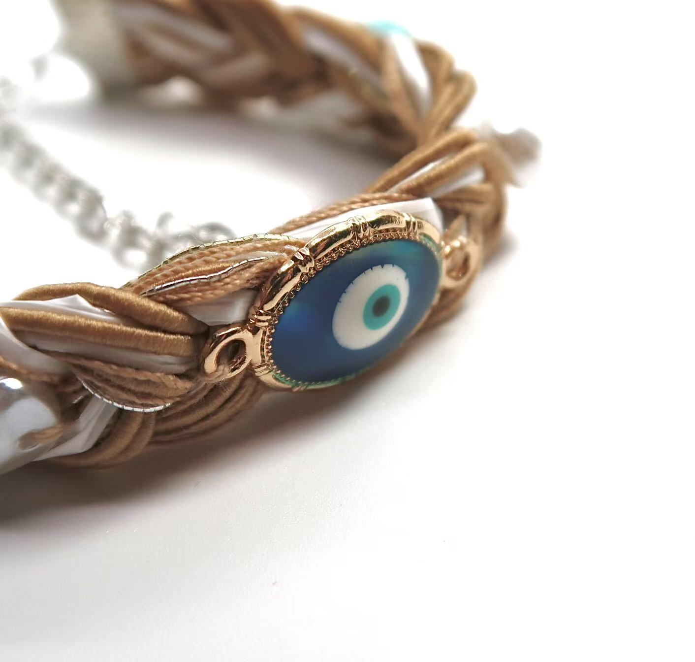 Handwoven Evil Eye Talisman Bracelet - Original Design - DXbracelet