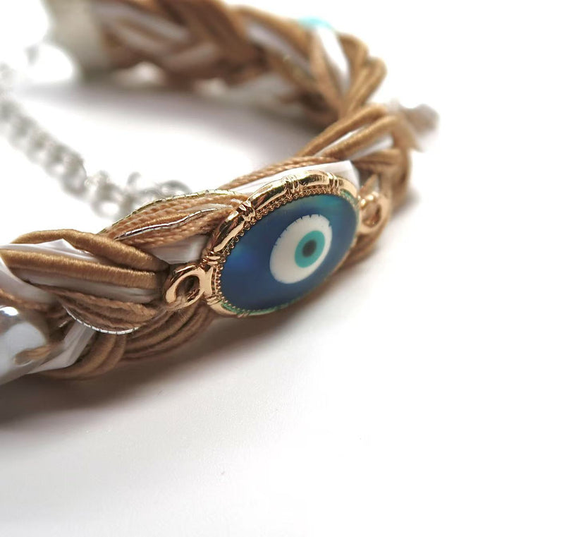 Handwoven Evil Eye Talisman Bracelet - Original Design - DXbracelet