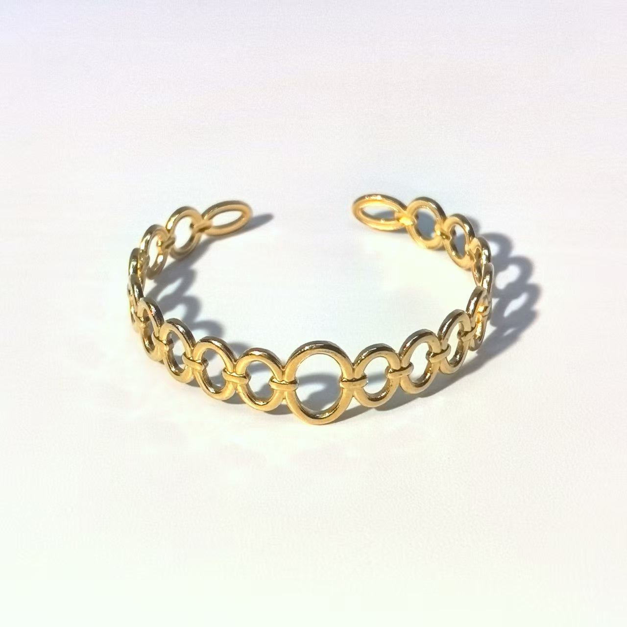 Unconventional Geometric Hinged Bangle - Minimalist Titanium Steel - DXbracelet