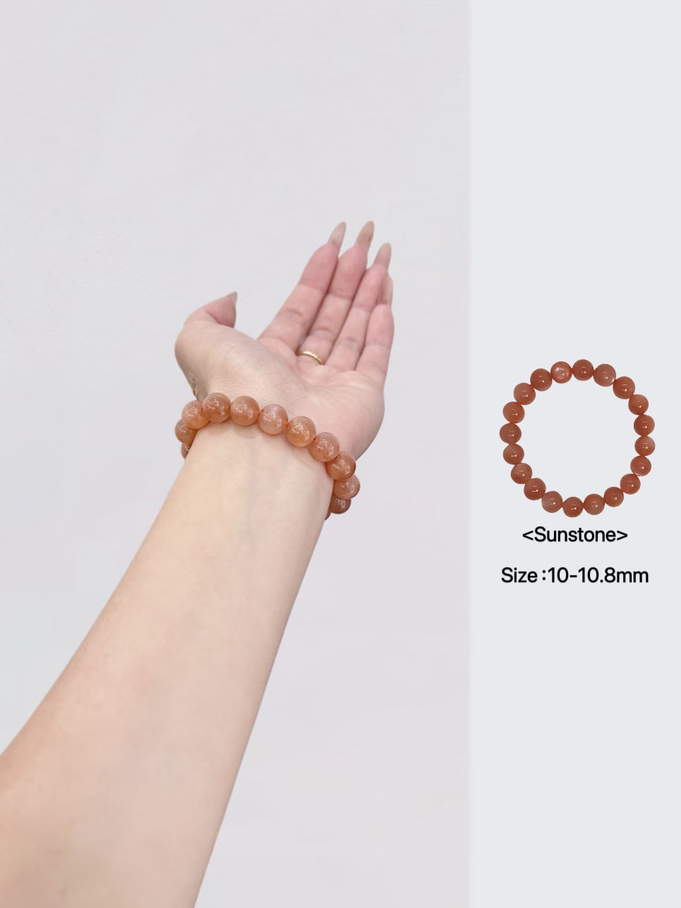 Natural Orange Moonstone Bracelet