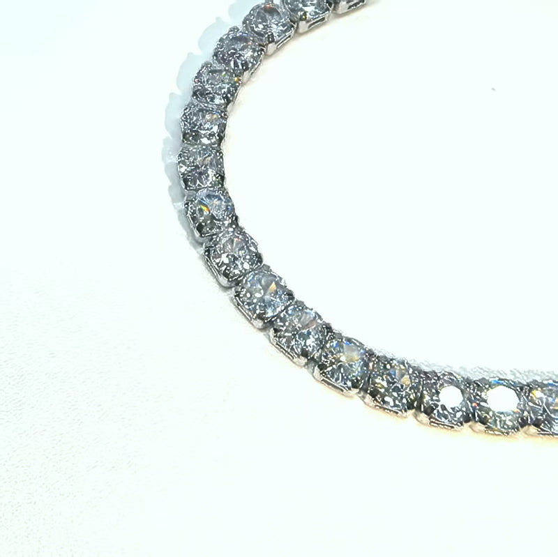 Round Zirconia Single Row Adjustable Full Diamond Bracelet - DXbracelet