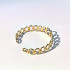 Unconventional Geometric Hinged Bangle - Minimalist Titanium Steel - DXbracelet