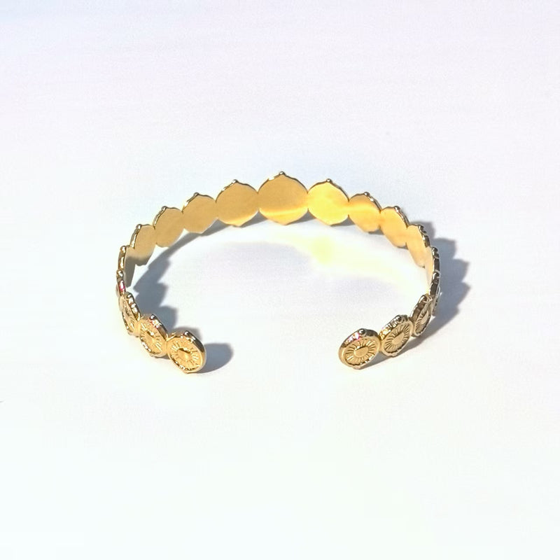 New Floral Cuff Bracelet - Titanium Steel Adjustable Bracelet - DXbracelet