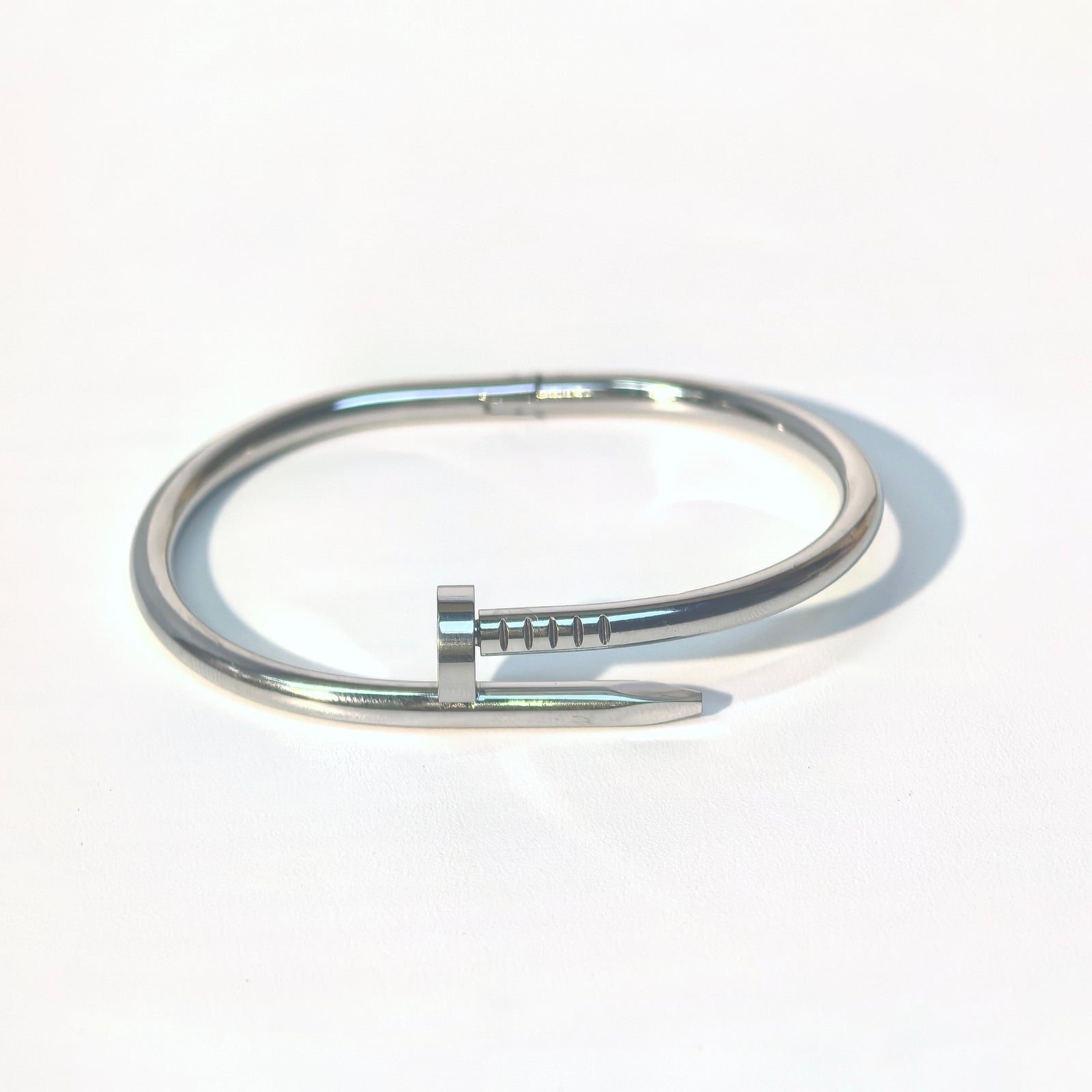 Women's Studded Titanium Steel Bracelet - Timeless Hinged Design - DXbracelet