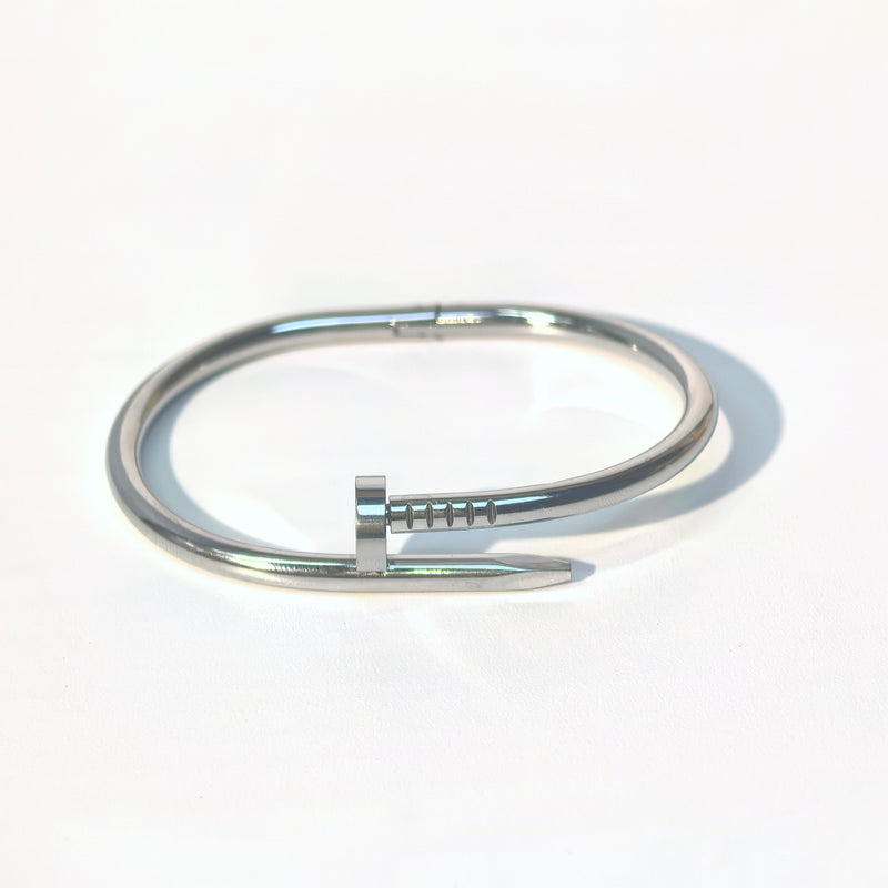 Women's Studded Titanium Steel Bracelet - Timeless Hinged Design - DXbracelet