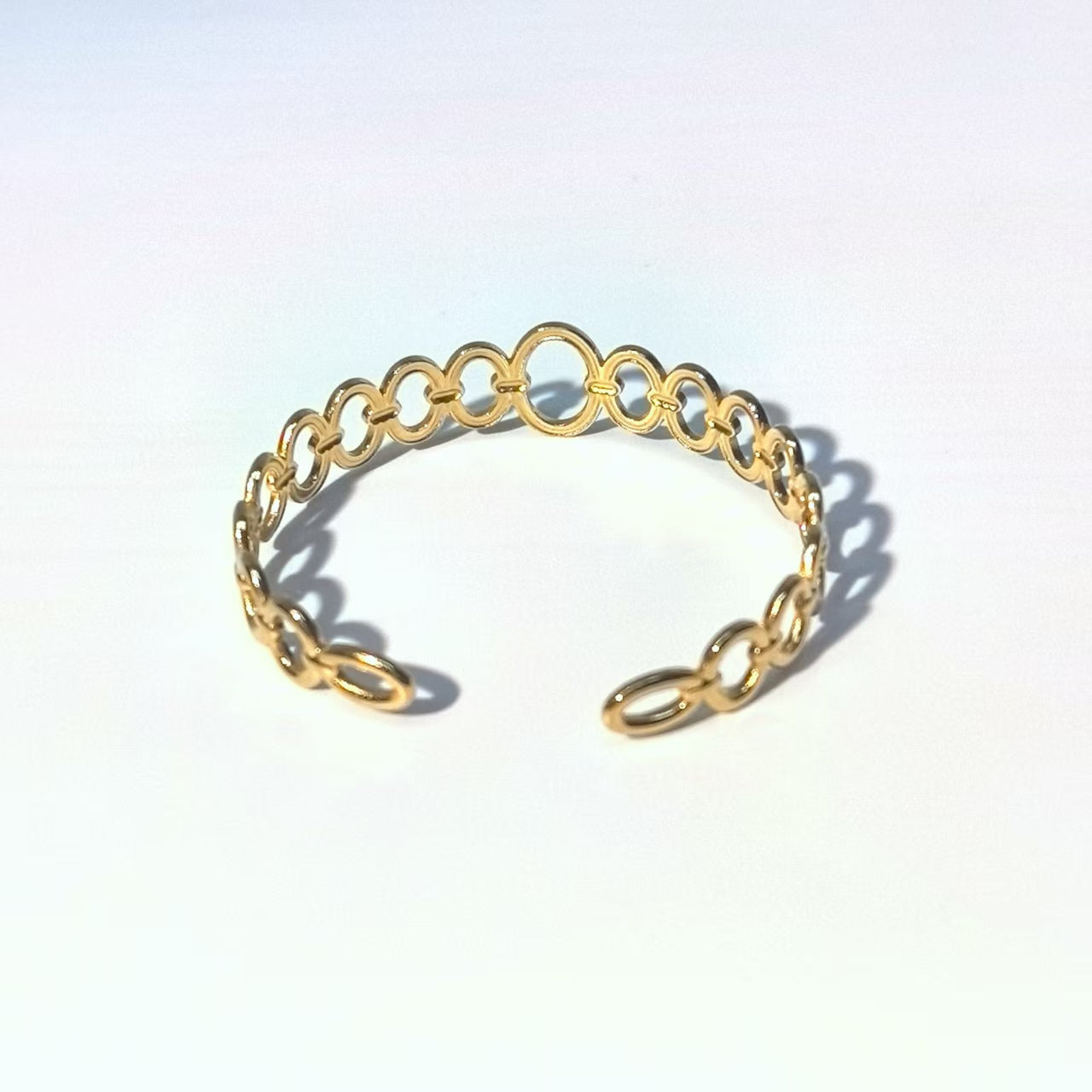 Unconventional Geometric Hinged Bangle - Minimalist Titanium Steel - DXbracelet