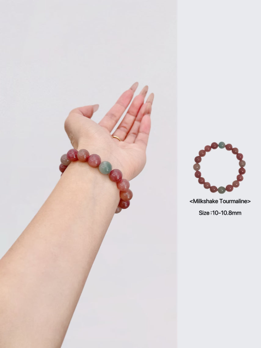 Pulseira Jade Turmalina Milkshake Natural