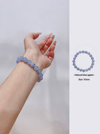 Bracelet en agate bleue naturelle