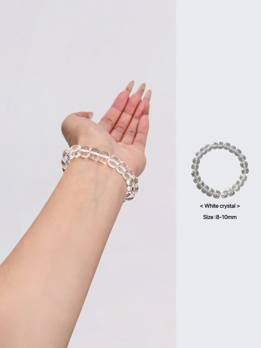 Bracelet en cristal blanc naturel