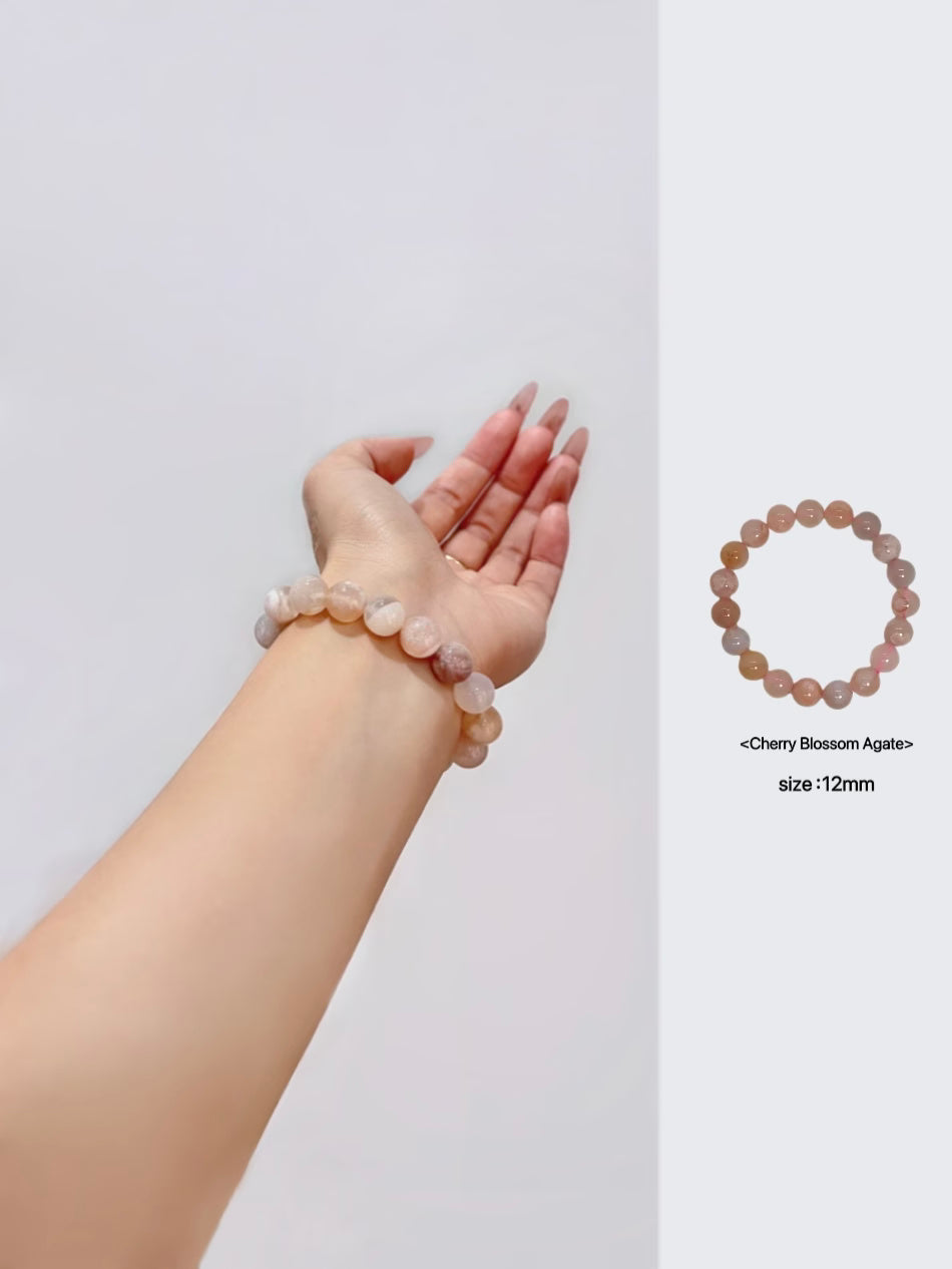 Armband aus natürlichem Kirschblütenachat