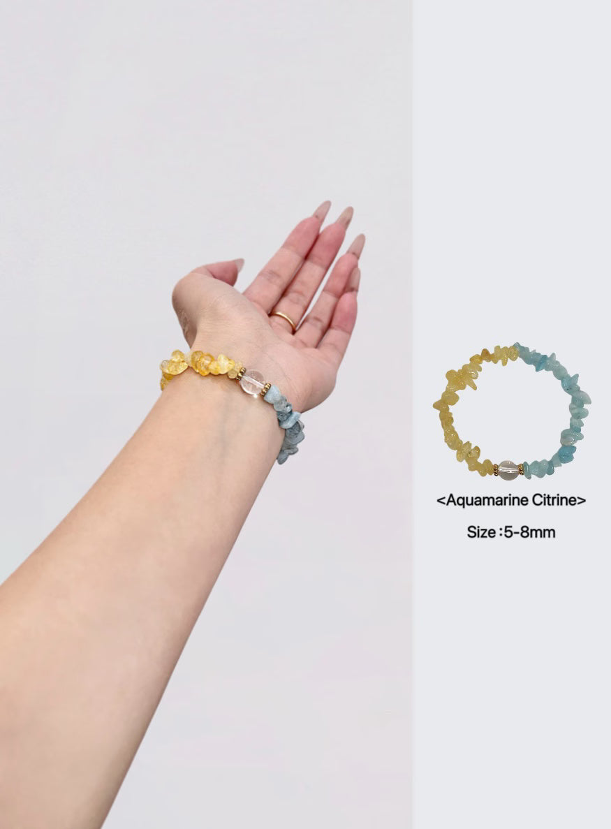 Bracelet de perles de gravier en cristal naturel