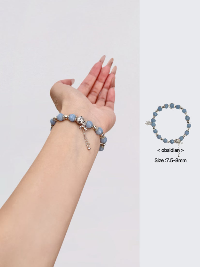 Sterling Silver Natural Angel Stone Women's Limited Edition Bracelet