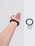 Bracelet protecteur en agate à œil noir - Élégant et fait main