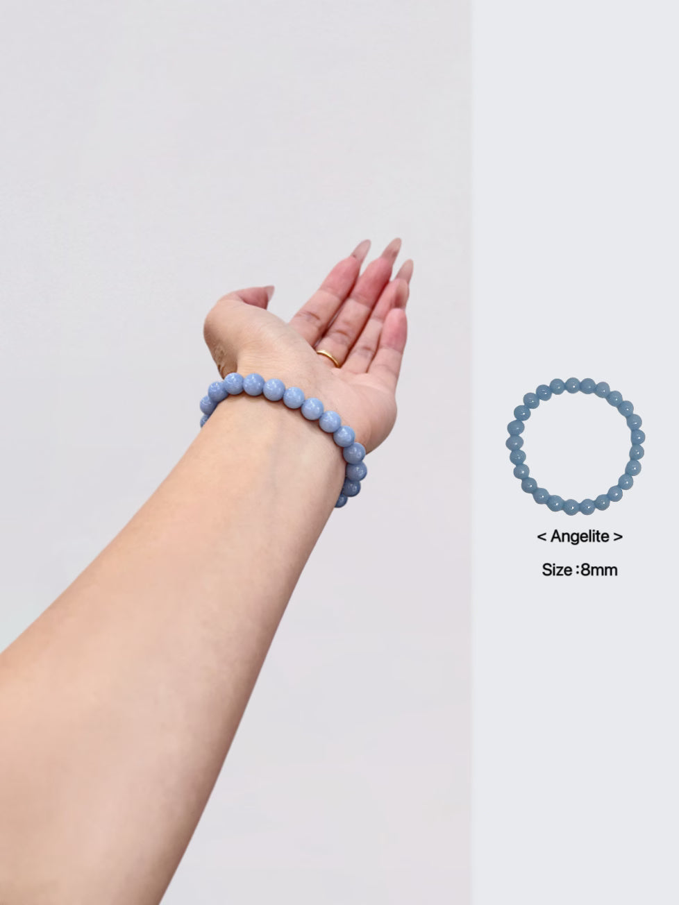 Bracelet en pierre d'ange naturelle