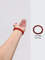 Natural South Red Cherry Agate Bracelet